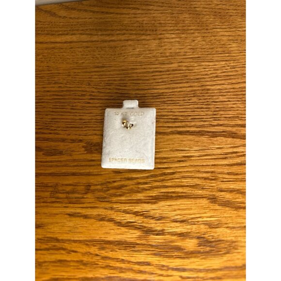 2 Solid 14K Yellow Gold Round Bead Spacer Mini new - Picture 1 of 1